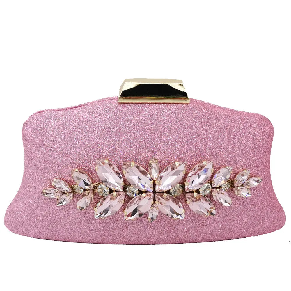 Boutique De FGG Glitter Women Clutch Crystal Evening Bags Bridal Formal Dinner Purses and Handbags Wedding Party Diamond Bag