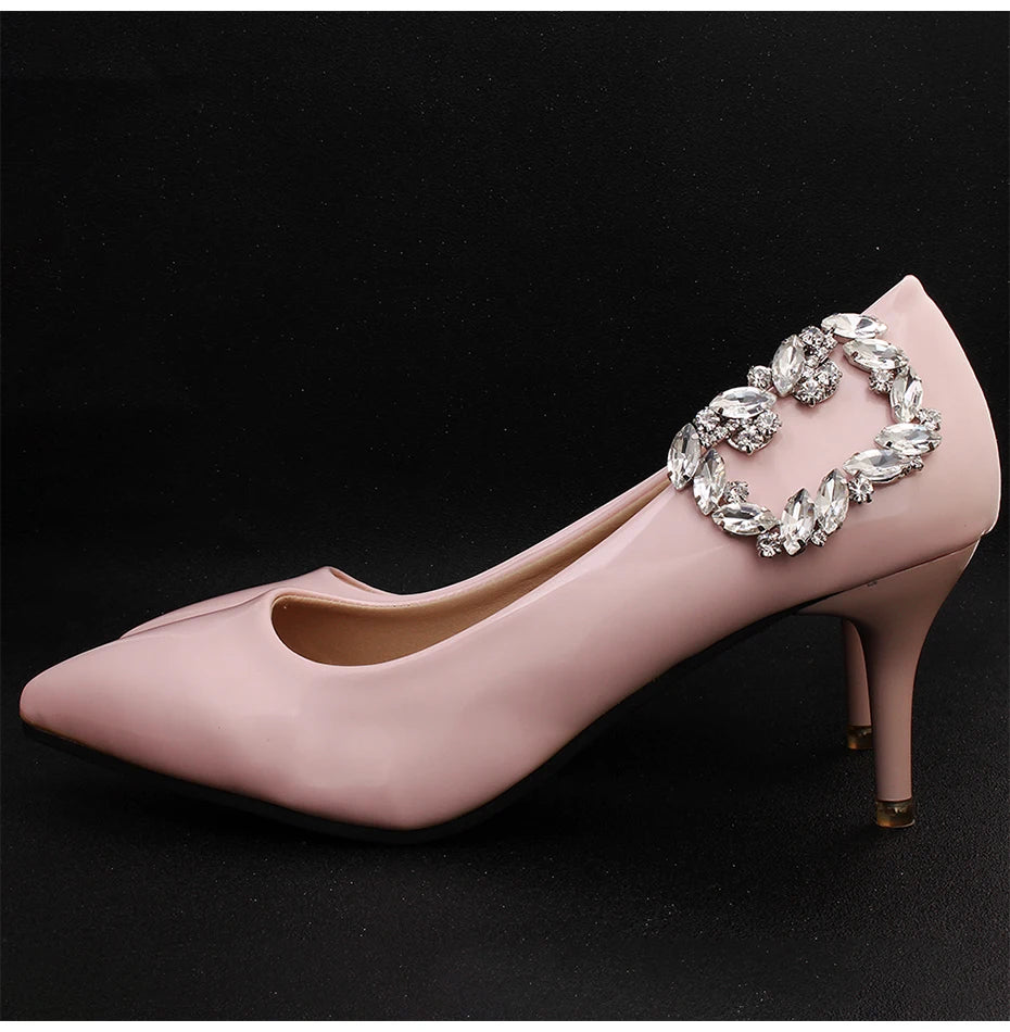 Miallo 2024 Newest Big Austrian Crystal Pearls Handmade Women Bridal Shoe Clips Wedding Alloy Bride Bridesmaid Shoe Buckle