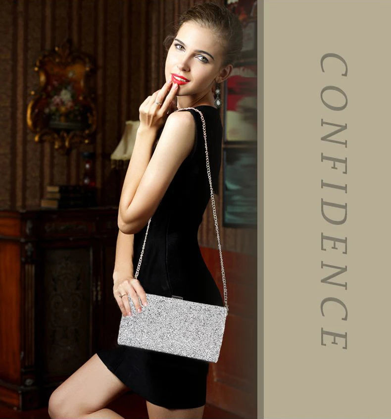 Diamond Sequin Wedding Clutch