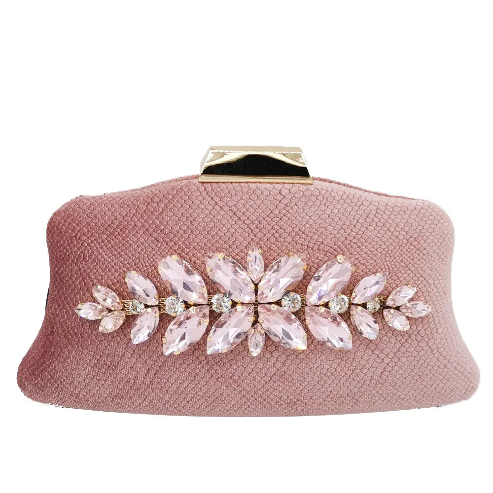 Boutique De FGG Glitter Women Clutch Crystal Evening Bags Bridal Formal Dinner Purses and Handbags Wedding Party Diamond Bag