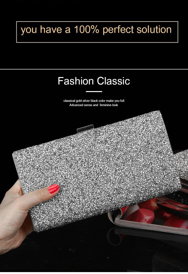 Diamond Sequin Wedding Clutch