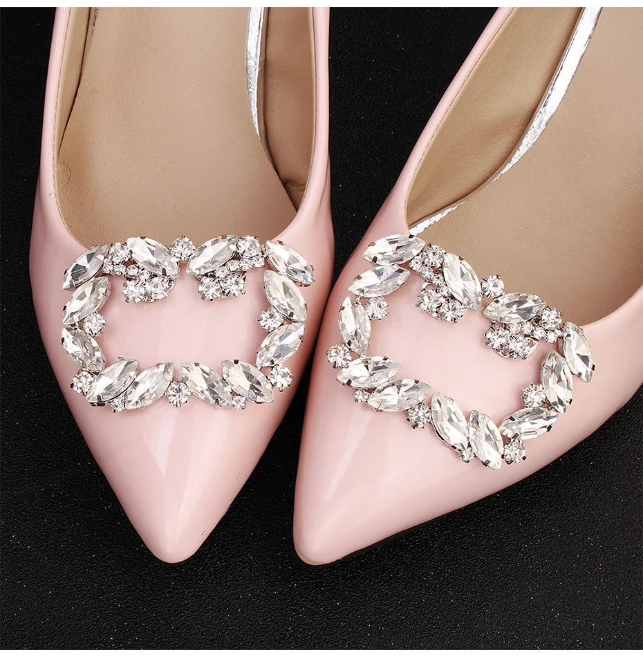 Miallo 2024 Newest Big Austrian Crystal Pearls Handmade Women Bridal Shoe Clips Wedding Alloy Bride Bridesmaid Shoe Buckle
