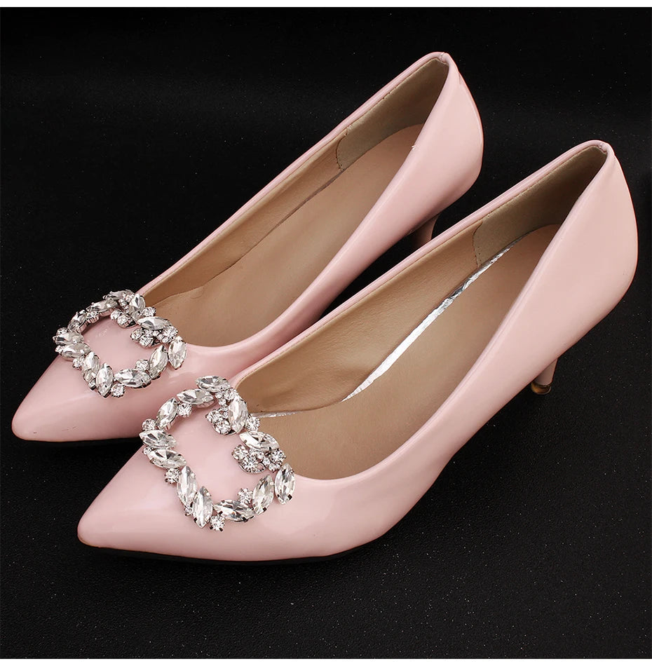 Miallo 2024 Newest Big Austrian Crystal Pearls Handmade Women Bridal Shoe Clips Wedding Alloy Bride Bridesmaid Shoe Buckle