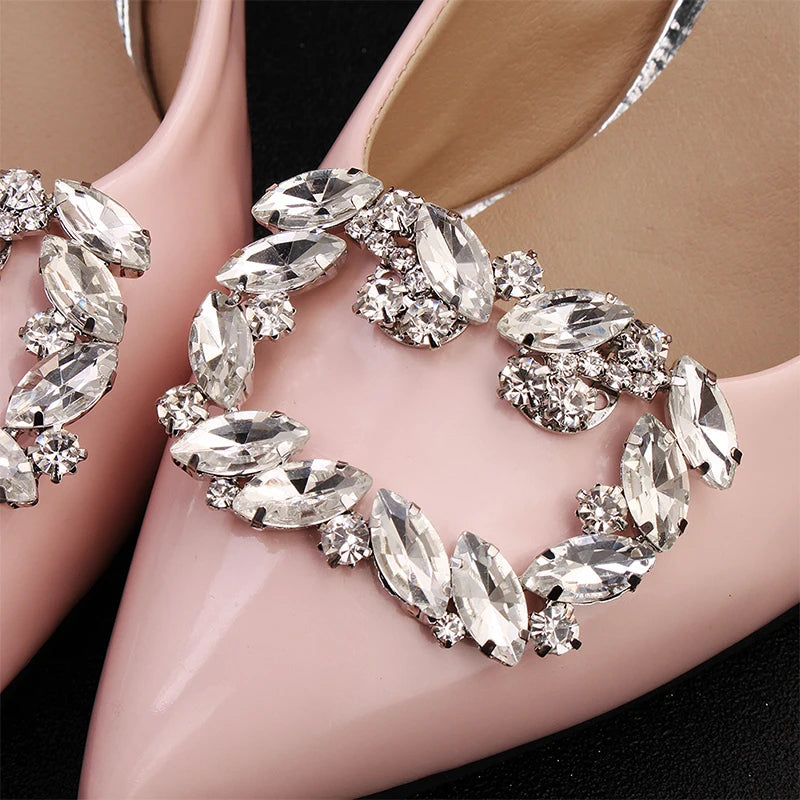 Miallo 2024 Newest Big Austrian Crystal Pearls Handmade Women Bridal Shoe Clips Wedding Alloy Bride Bridesmaid Shoe Buckle