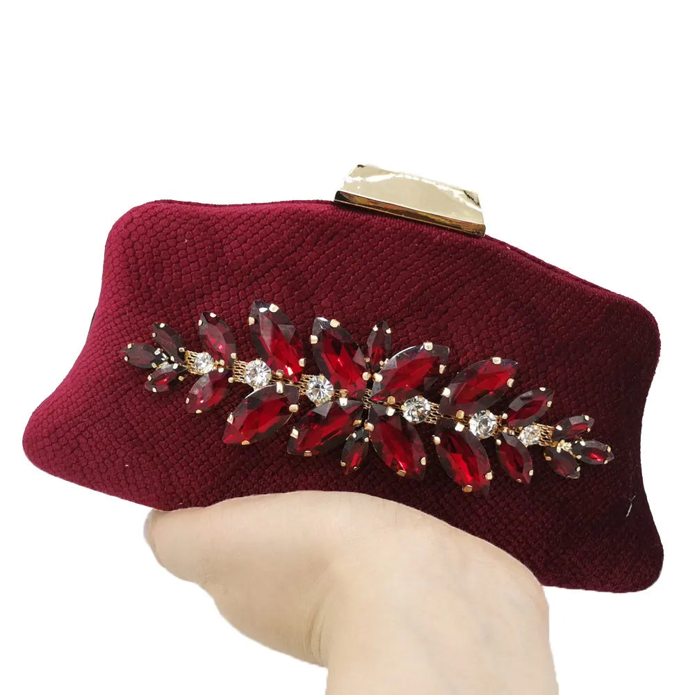 Boutique De FGG Glitter Women Clutch Crystal Evening Bags Bridal Formal Dinner Purses and Handbags Wedding Party Diamond Bag