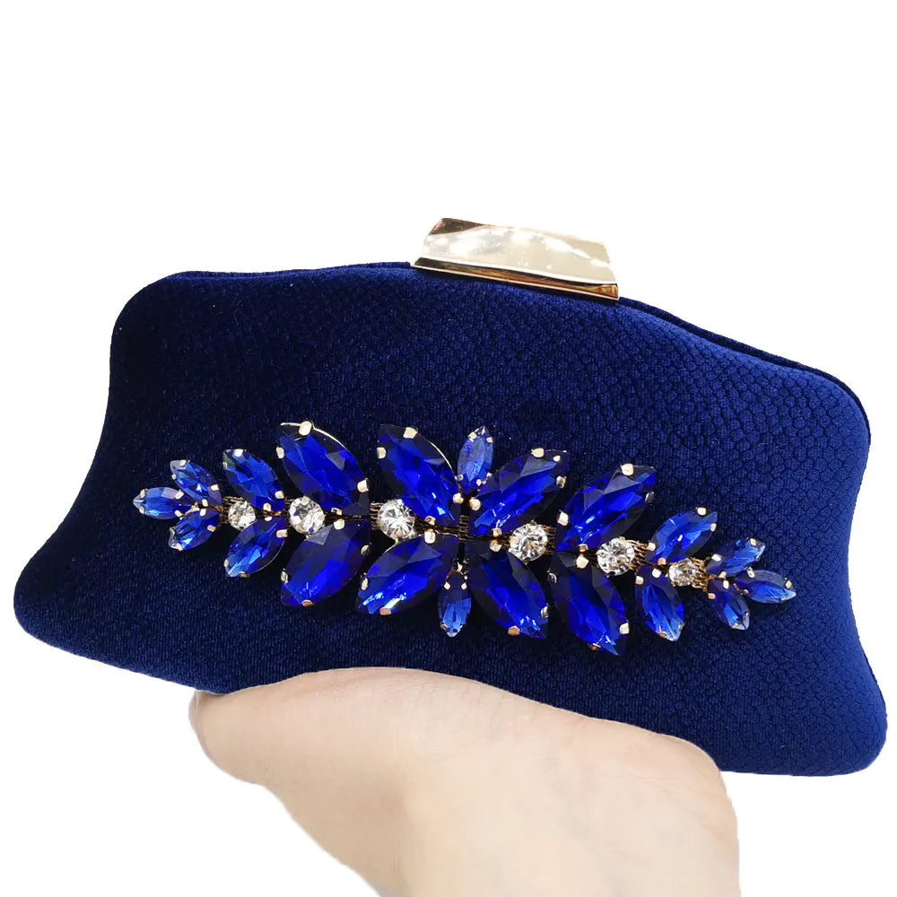 Boutique De FGG Glitter Women Clutch Crystal Evening Bags Bridal Formal Dinner Purses and Handbags Wedding Party Diamond Bag