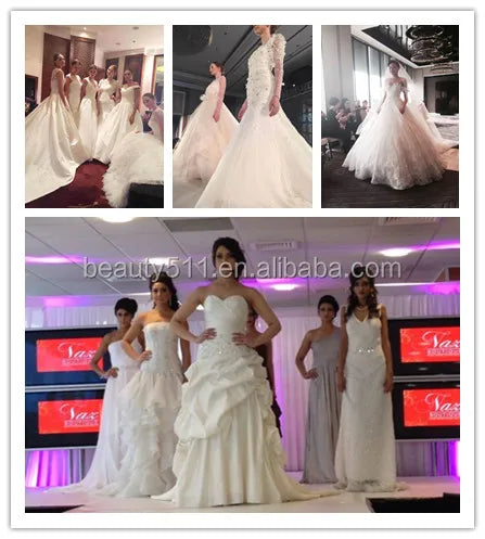 Lady Long Sleeve Wedding Dress O Neck Heavy Beading Lace Bridal Dress Mermaid Bridal Gown with Overskirt New  Afraic Middle East