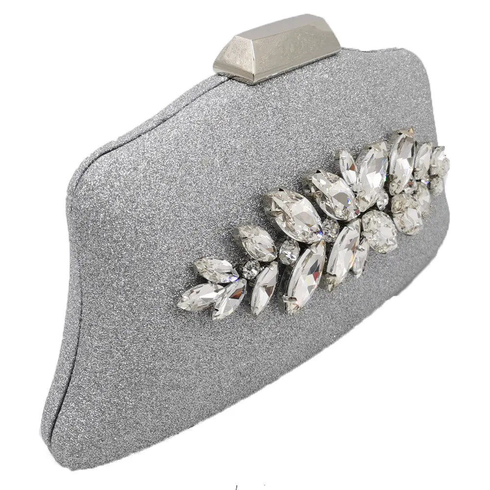 Boutique De FGG Glitter Women Clutch Crystal Evening Bags Bridal Formal Dinner Purses and Handbags Wedding Party Diamond Bag