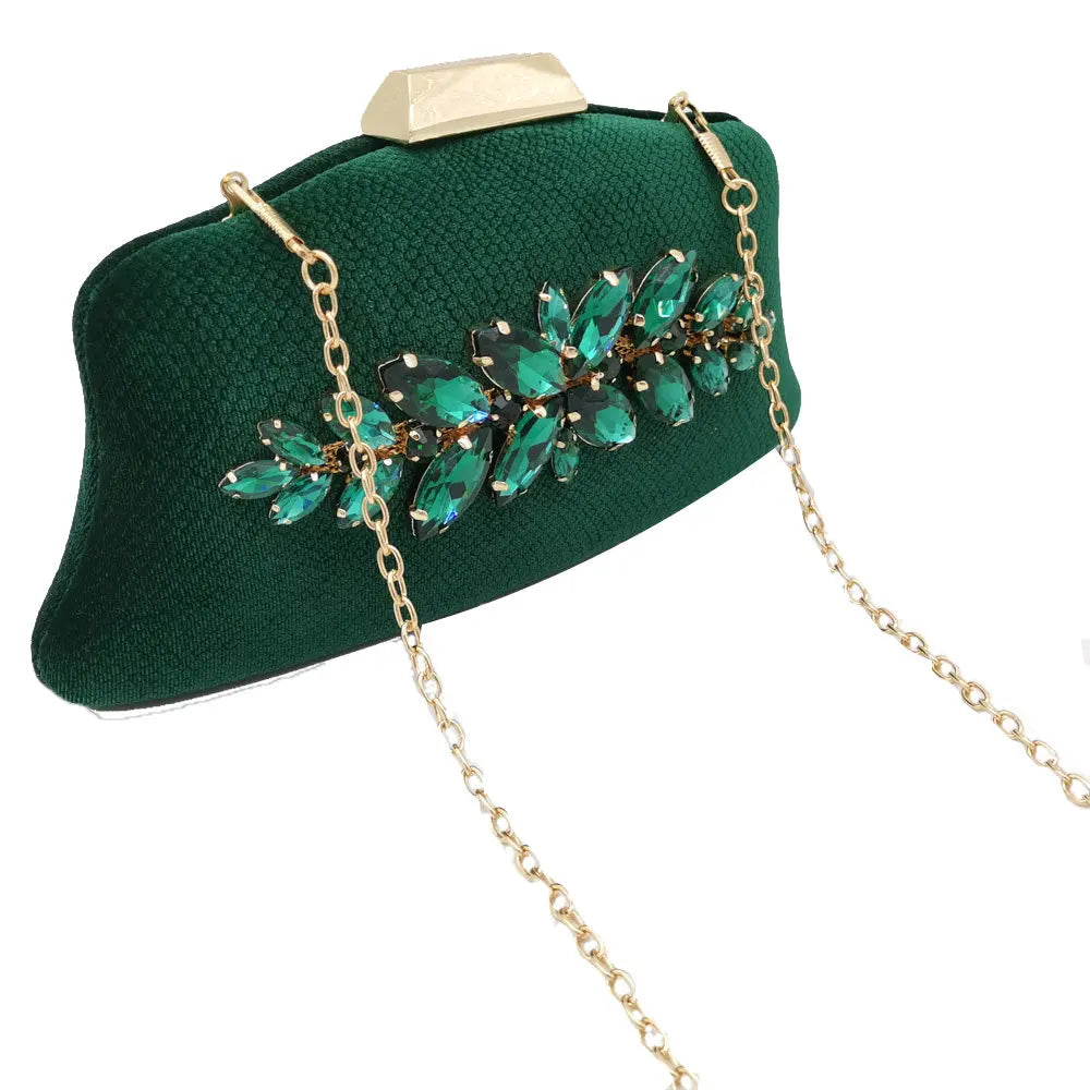 Boutique De FGG Glitter Women Clutch Crystal Evening Bags Bridal Formal Dinner Purses and Handbags Wedding Party Diamond Bag
