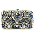 Diamond Pearl Beaded Chain Clutch