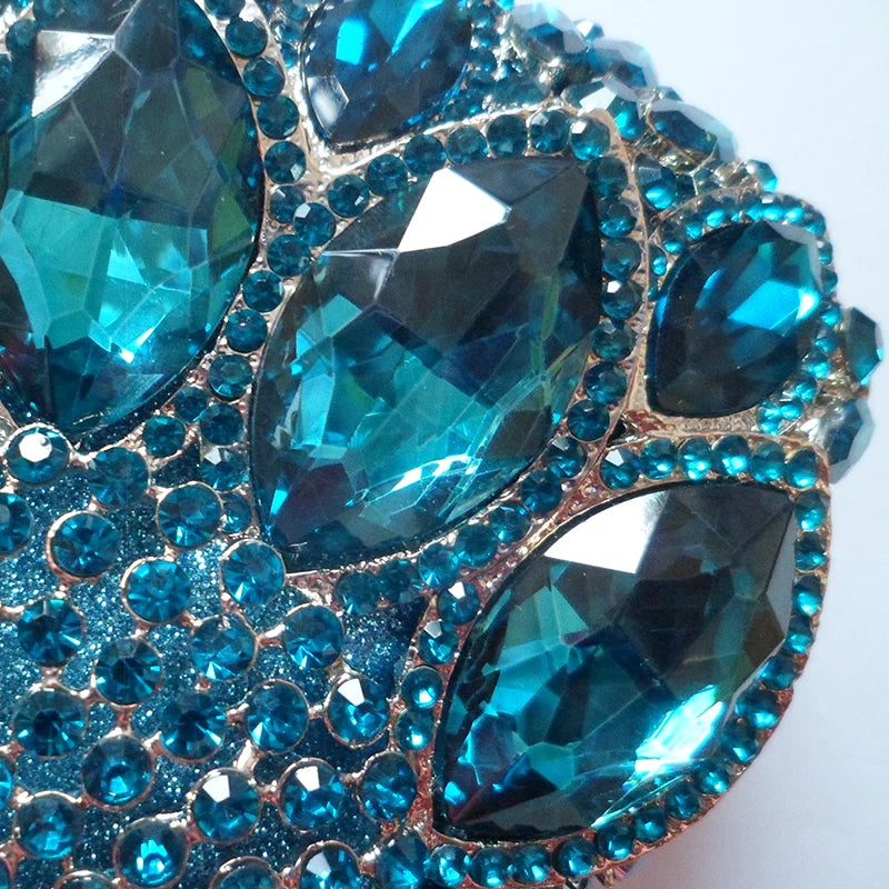 Fan Big Stone Rhinestone Wedding Purse White Clear Evening Bridal Clutch Luxury Women’s Crystal Party Prom Handbag Formal Bag
