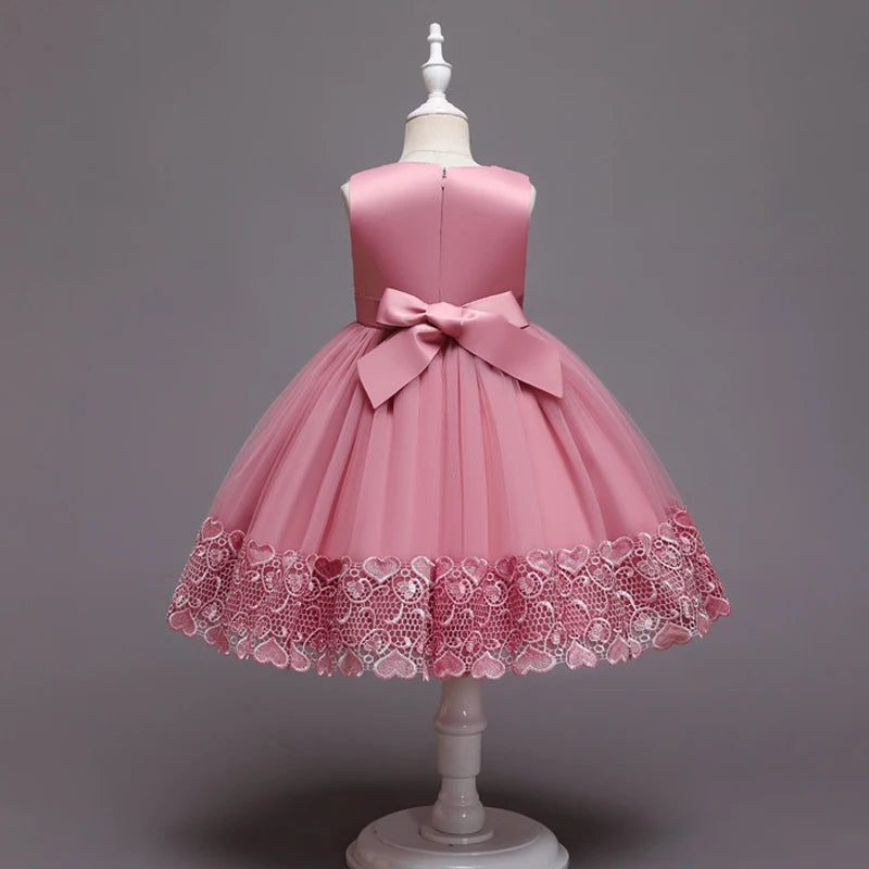 Lace Appliqué Summer Flower Girl Dress