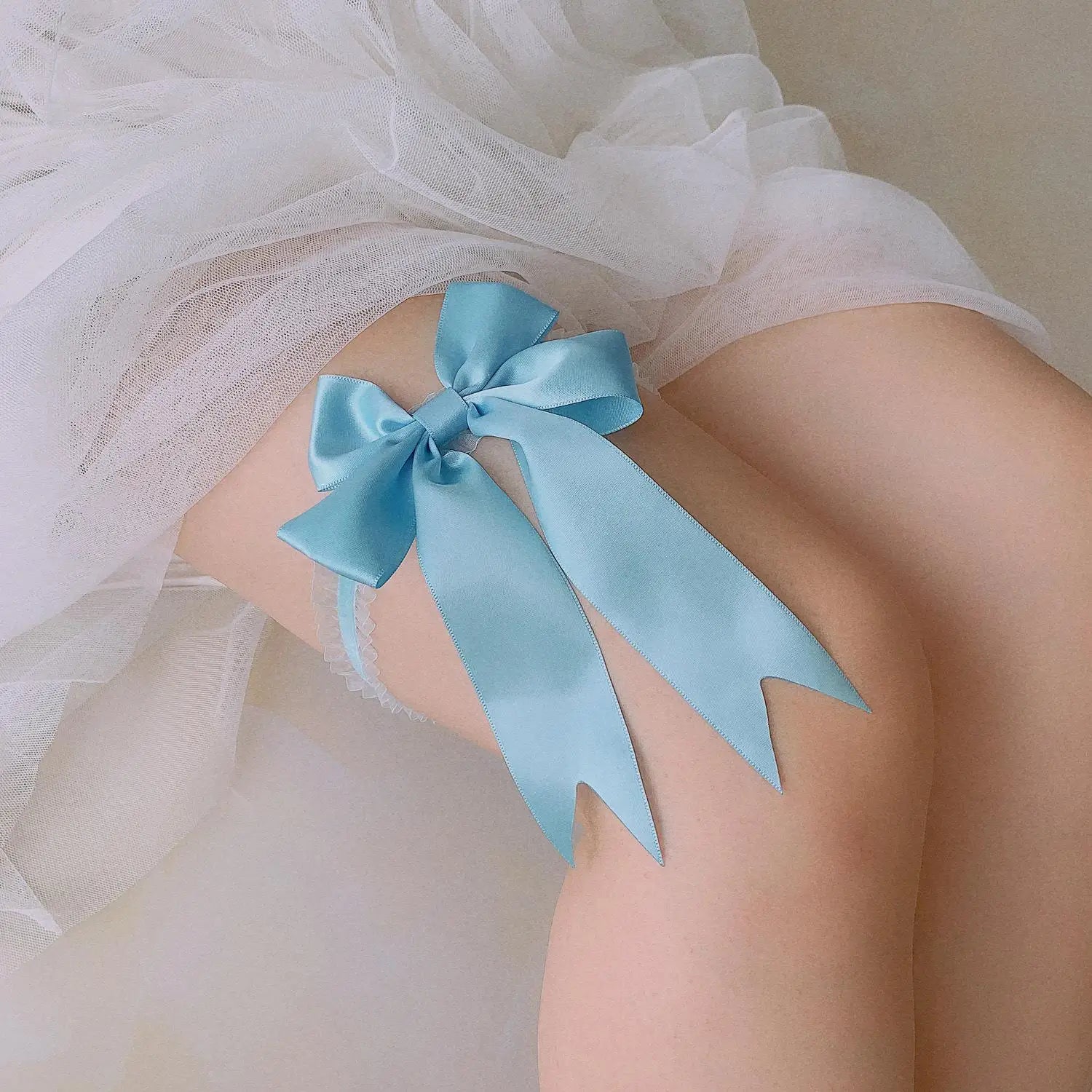 Lace Bow Bridal Leg-Ring Garter