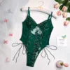High Quality Sexy Lace Satin Lingerie Bodysuits for Women 2023 with 3D Embroidery