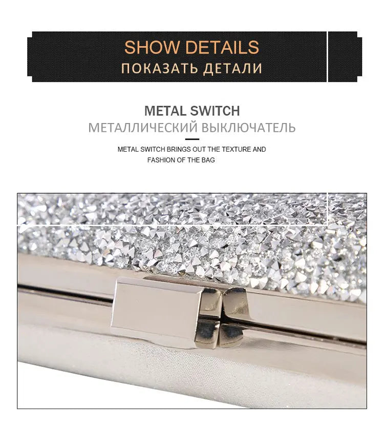 Diamond Sequin Wedding Clutch