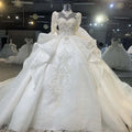 Jancember MN127 Elegant Applique Crystals Wedding Dresses