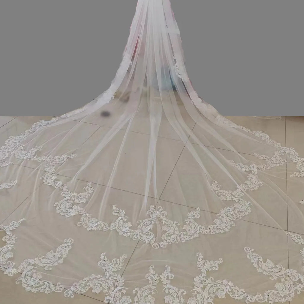 AL1832 2024 New Fashion High Quality Embroidered Fairy Bride Veil Beautiful Dream Trailing Luxury Long Wedding Bridal Veil