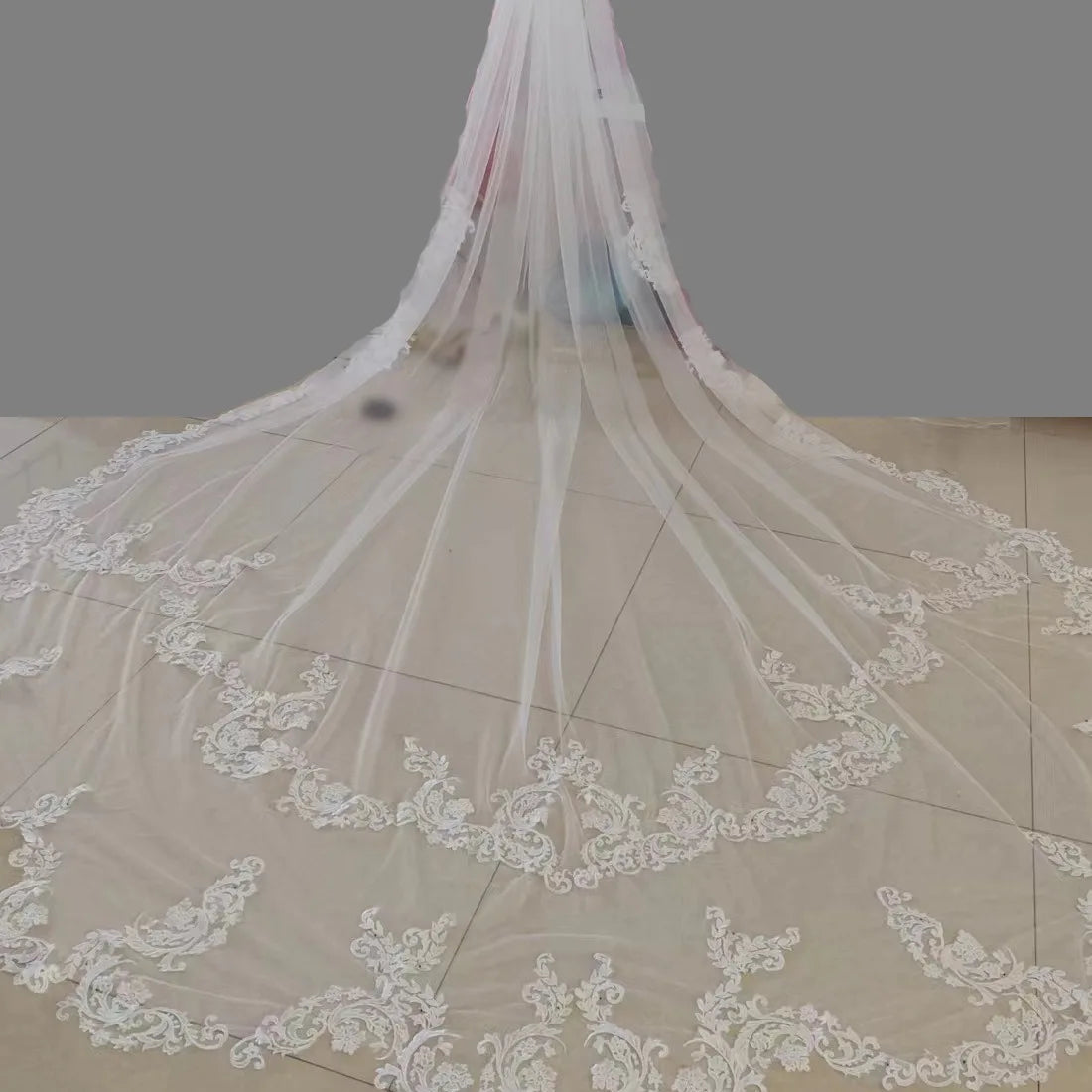 AL1832 2024 New Fashion High Quality Embroidered Fairy Bride Veil Beautiful Dream Trailing Luxury Long Wedding Bridal Veil