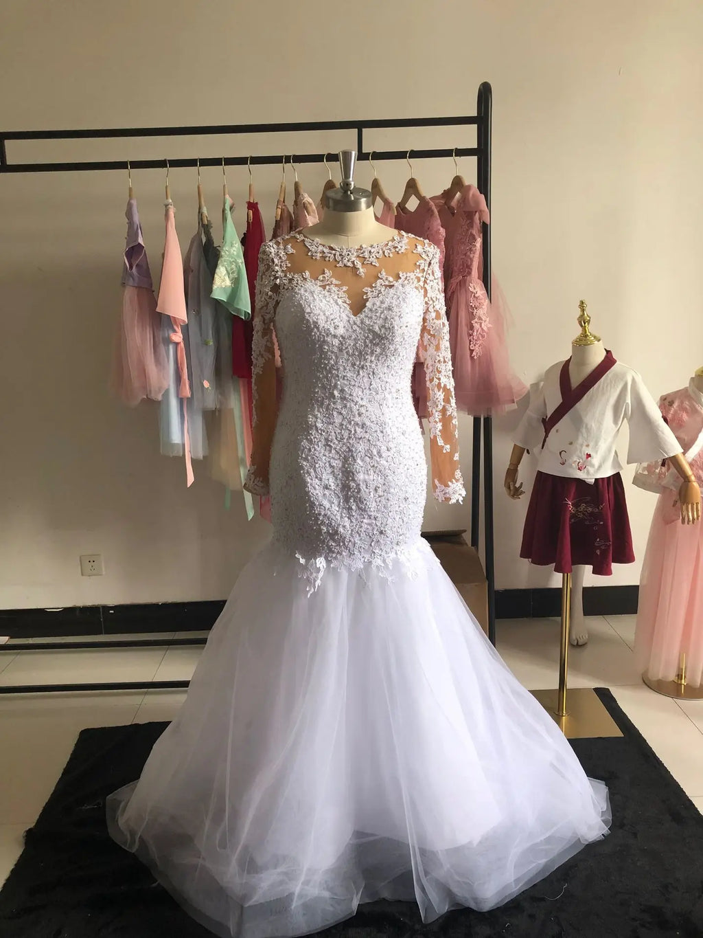 S92A  2025 New Fashion High Quality Wholesale Sexy Detachable Backless Customize Bride Mermaid Ball Gown Wedding Dresses