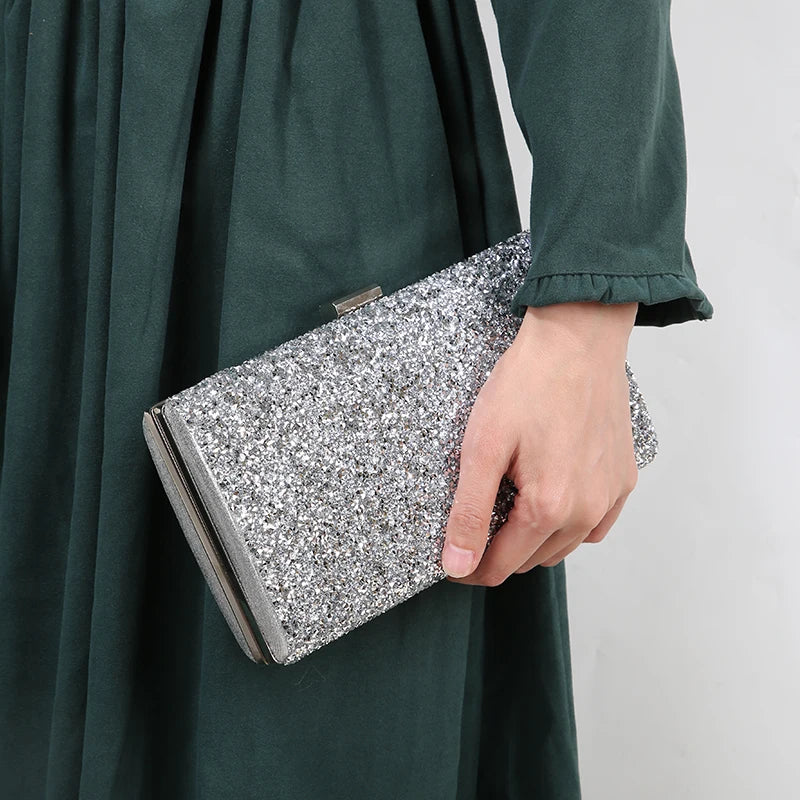Diamond Sequin Wedding Clutch