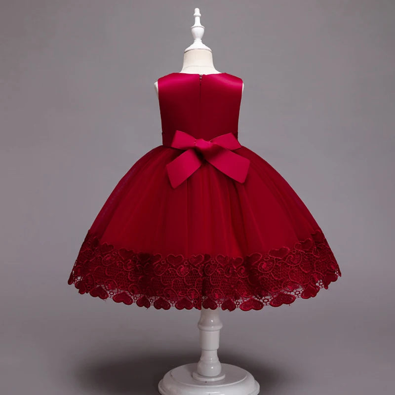 Lace Appliqué Summer Flower Girl Dress