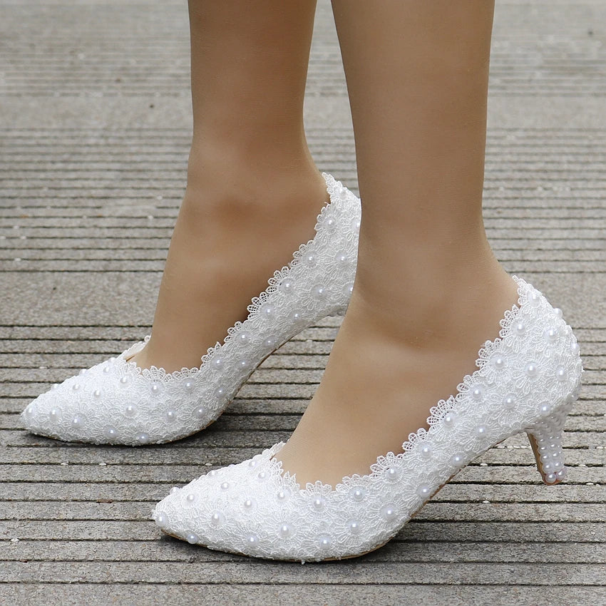 Comemore White Bride Wedding Mules 5cm Stilettos Shoes Pumps Stripper Party White High Heels Sandals Women New Size 34 43