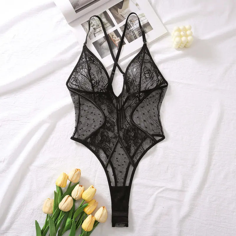 Plus Size Lace Lingerie Sets & Sexy Women's Underwear Intimates-Breathable Polyester/Spandex Collection Comfortable Lingerie