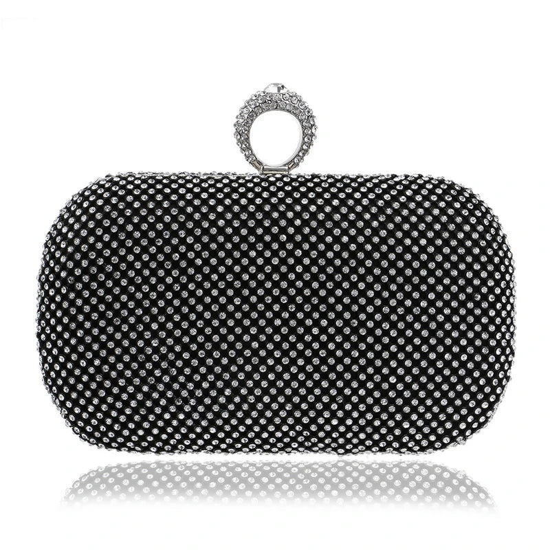Diamond-Studded Chain Evening Bag