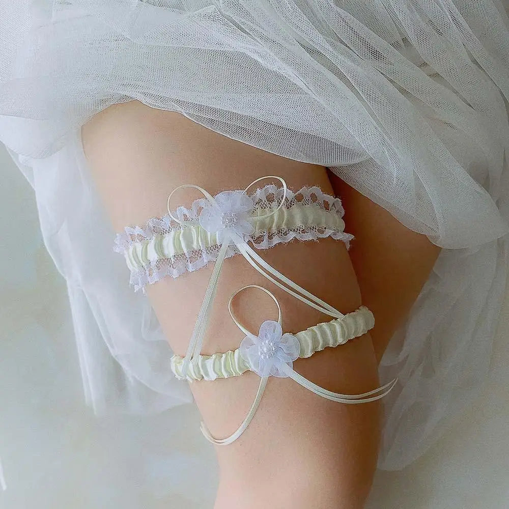 Lace Bow Bridal Leg-Ring Garter