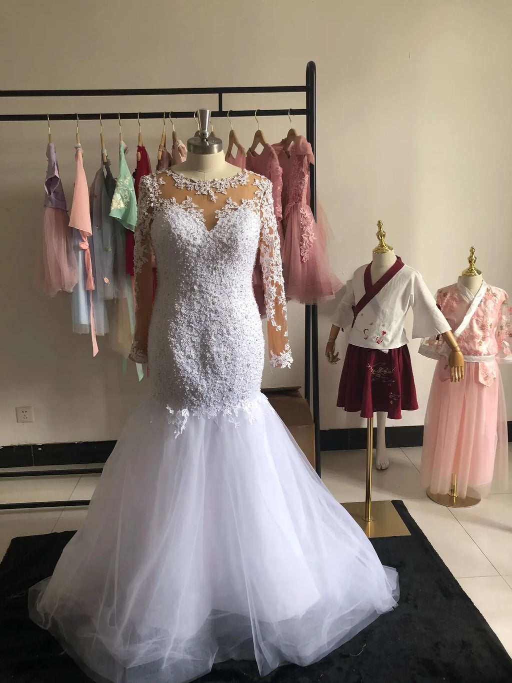S92A  2025 New Fashion High Quality Wholesale Sexy Detachable Backless Customize Bride Mermaid Ball Gown Wedding Dresses