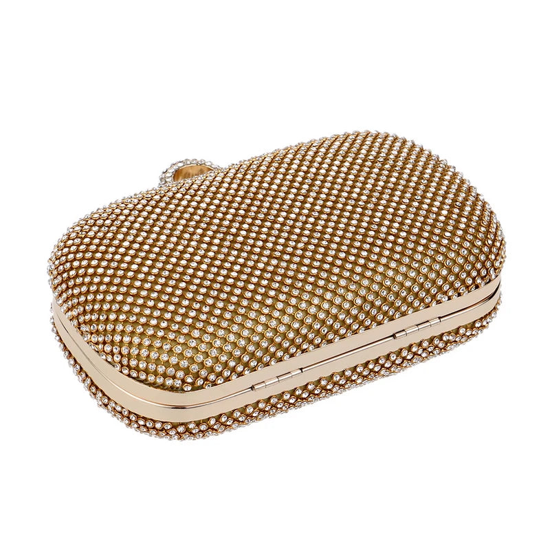 Diamond-Studded Chain Evening Bag