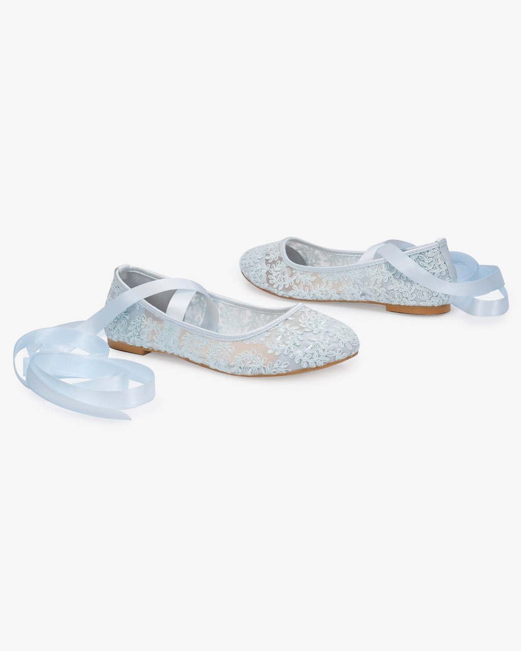Crochet Lace Wedding Flats Ballerina Lace Up