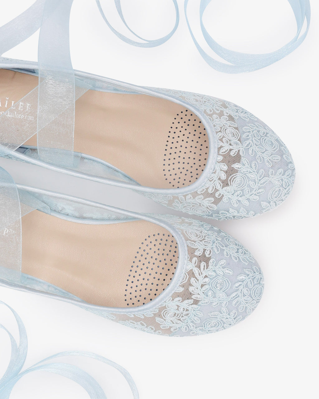 Crochet Lace Wedding Flats Ballerina Lace Up
