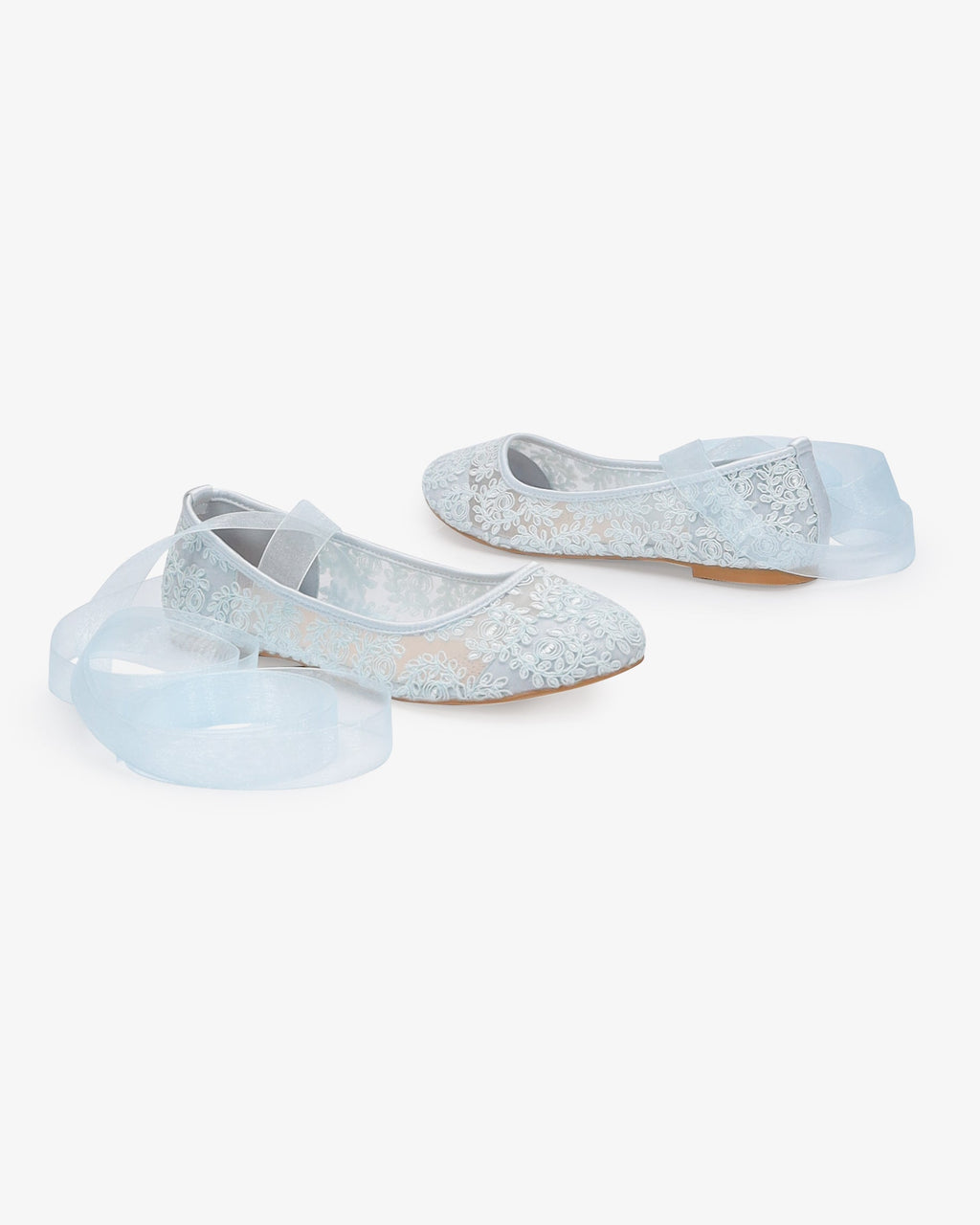 Crochet Lace Wedding Flats Ballerina Lace Up