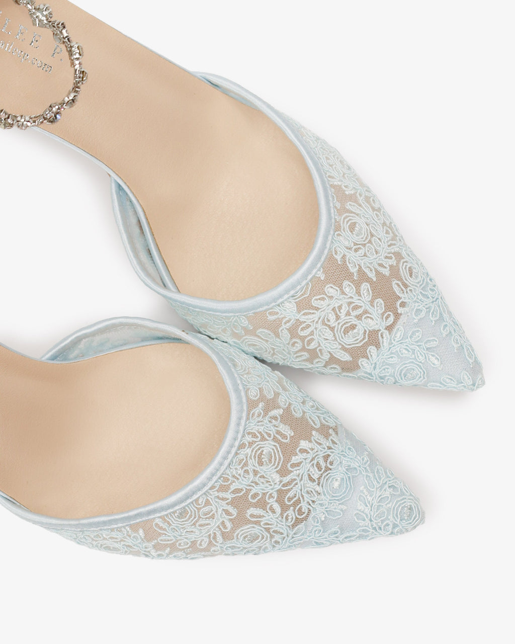 Wedding Lace Heels With Amaryllis Crystal Strap