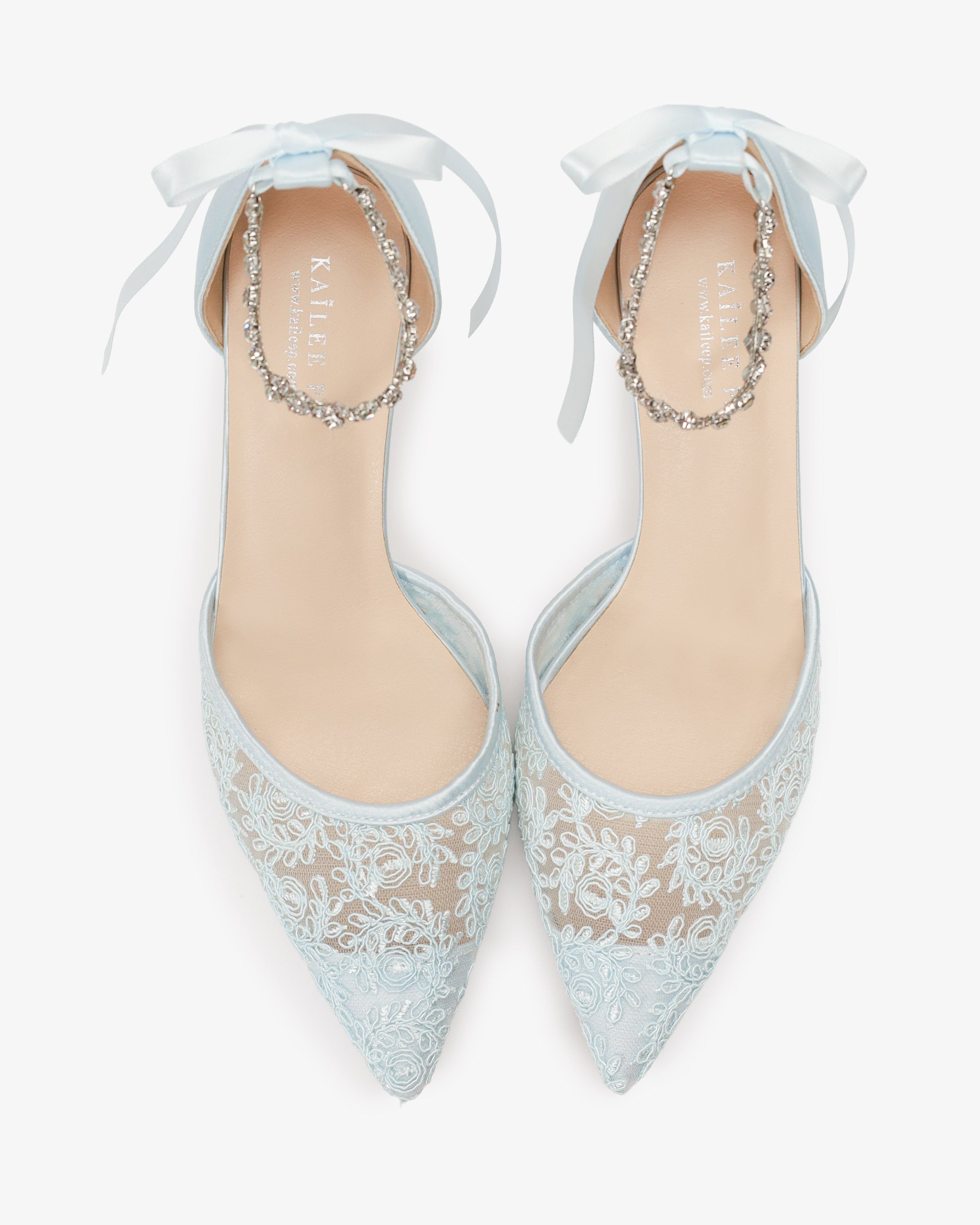 Wedding Lace Heels With Amaryllis Crystal Strap