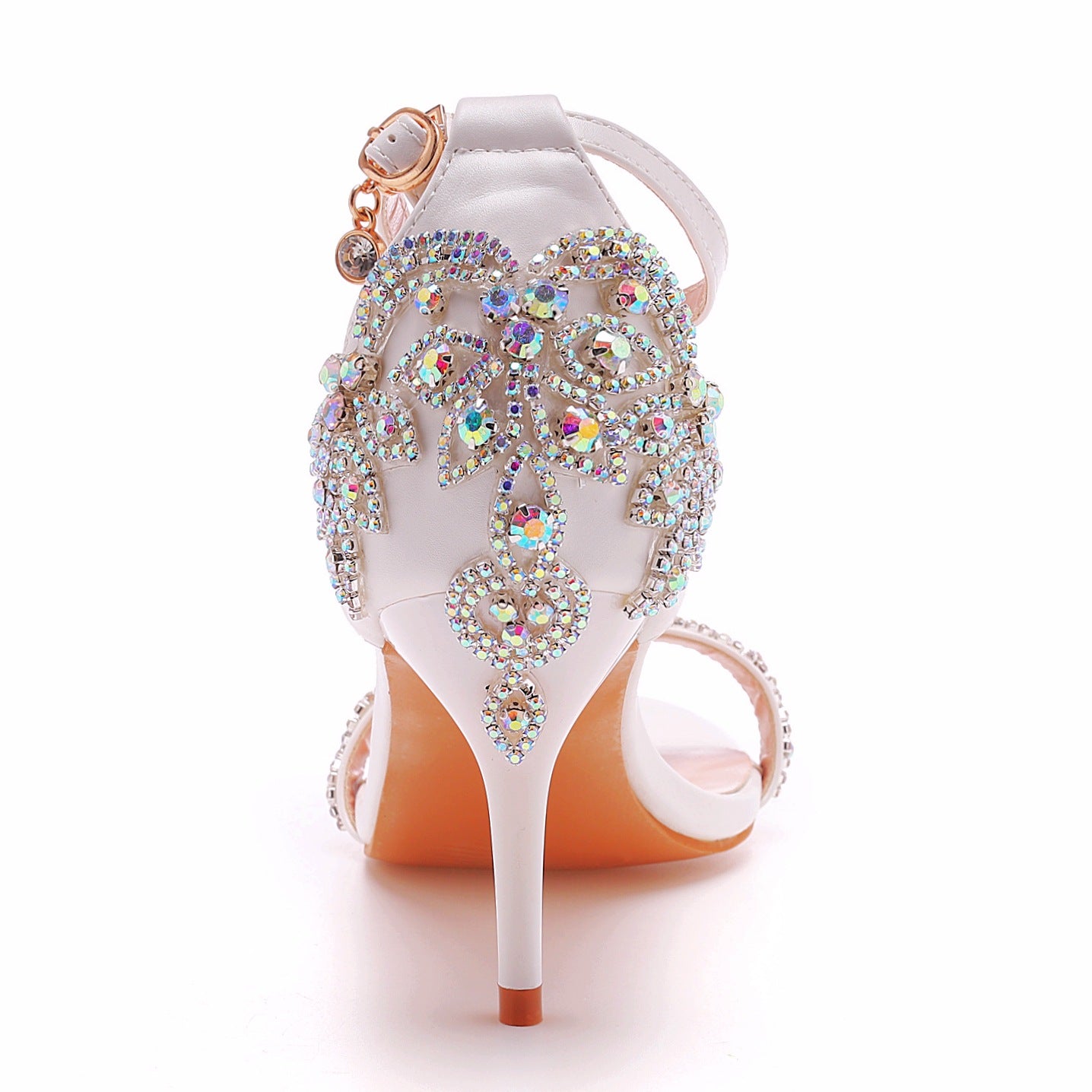 New Wedding Shoe Buckle with Pearl Sandals for Women's Sexy Open toed Party Nachtclub Stripping Shoes Steel Pipe Dance Shoes