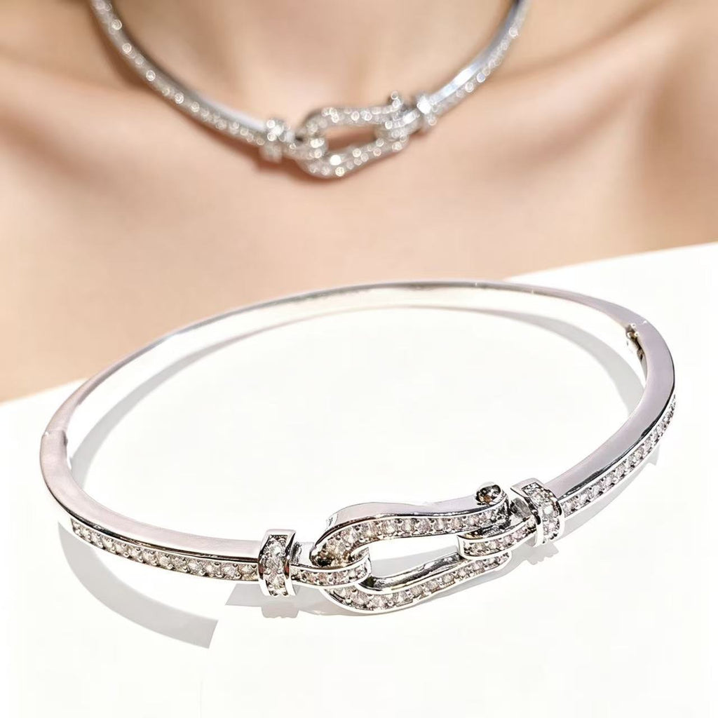 Vachette Clasp Full Diamond Gold Plated Temperament Bracelets