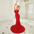 Sequined Bandeau Fishtail Bridesmaid Dress