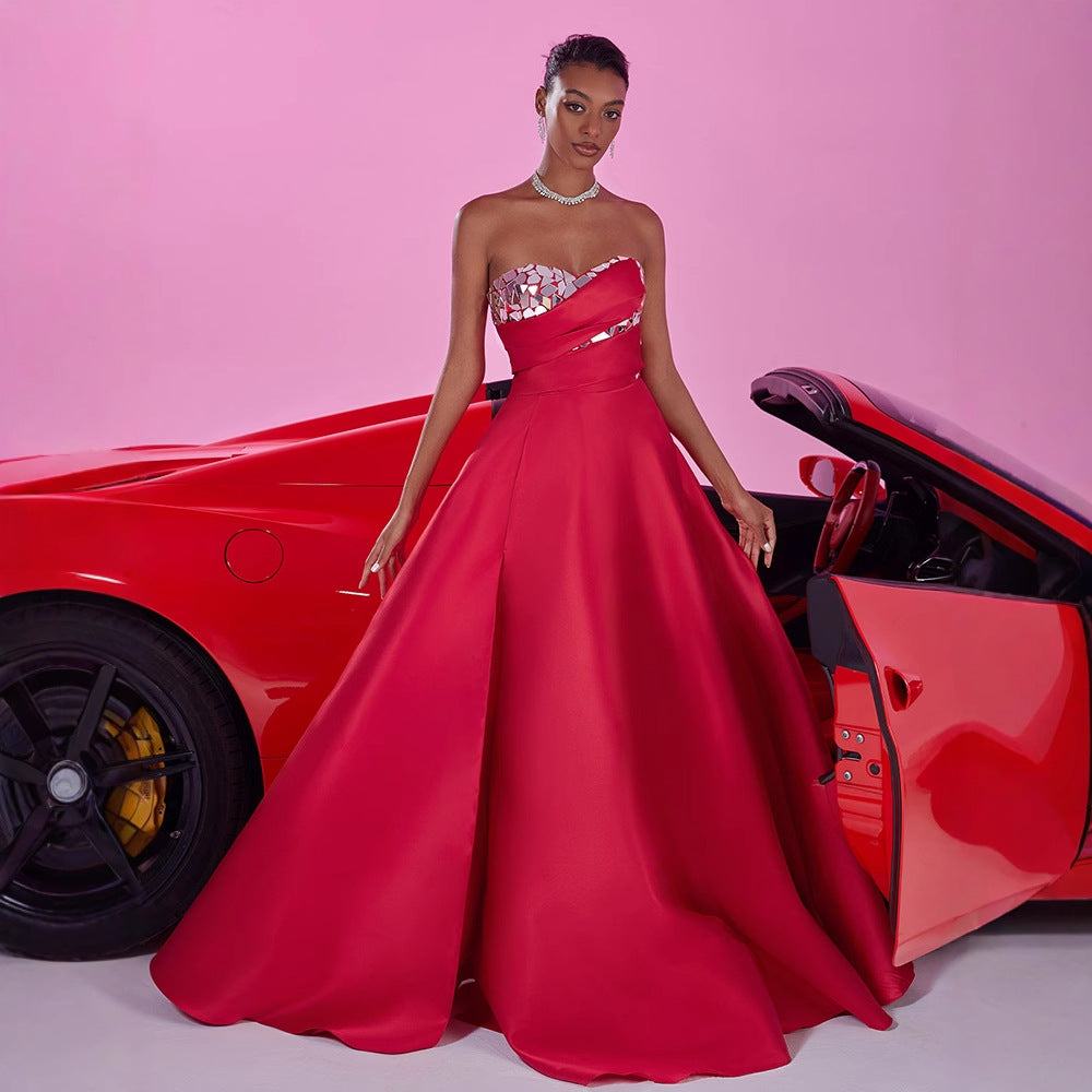 Tube Top Swing Bridesmaid Dress