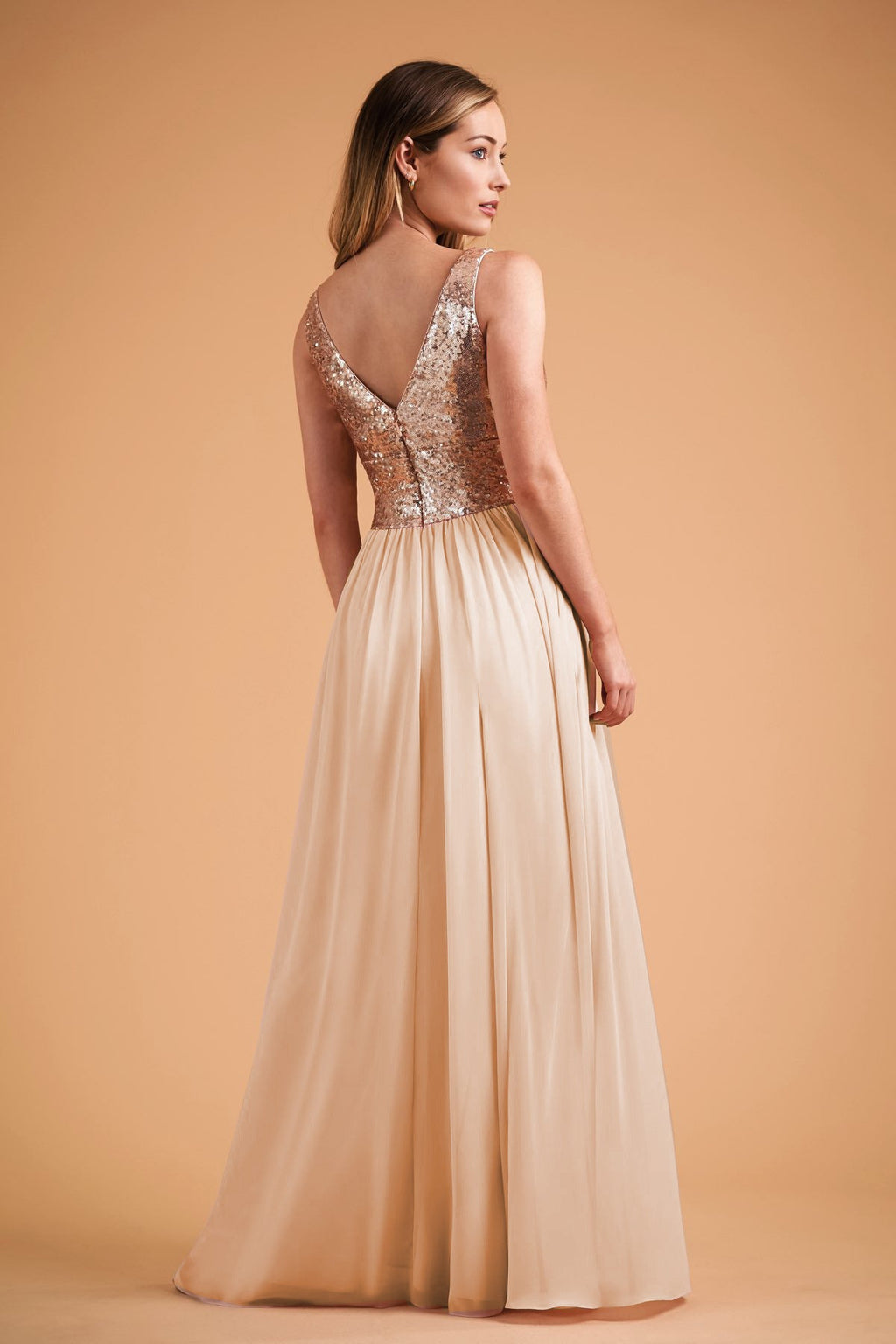 Sleeveless Sequin Bridesmaid Dress