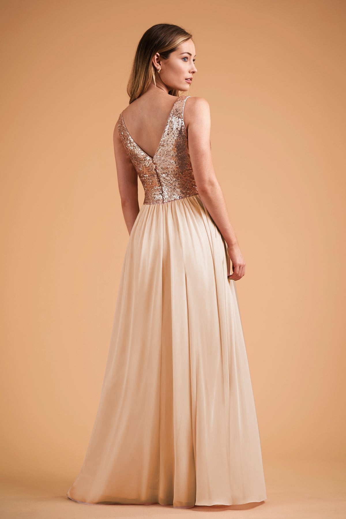 Sleeveless Sequin Bridesmaid Dress