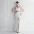 Rhinestone Star Beaded Evening Dress
