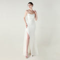 Beaded Chain Bandeau Fishtail Dress
