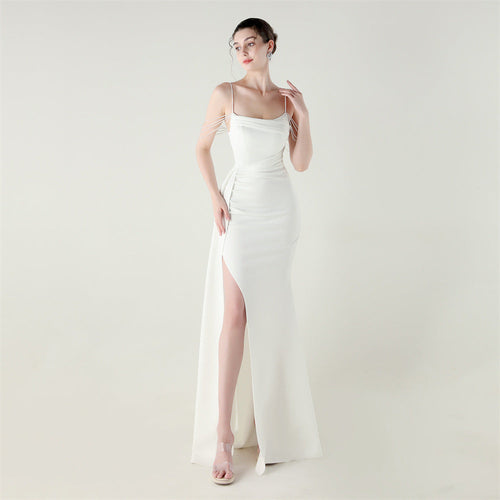 Beaded Chain Bandeau Fishtail Dress