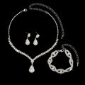 Bridal Diamond Water Drop The Wedding Party Formal Jewelry Set