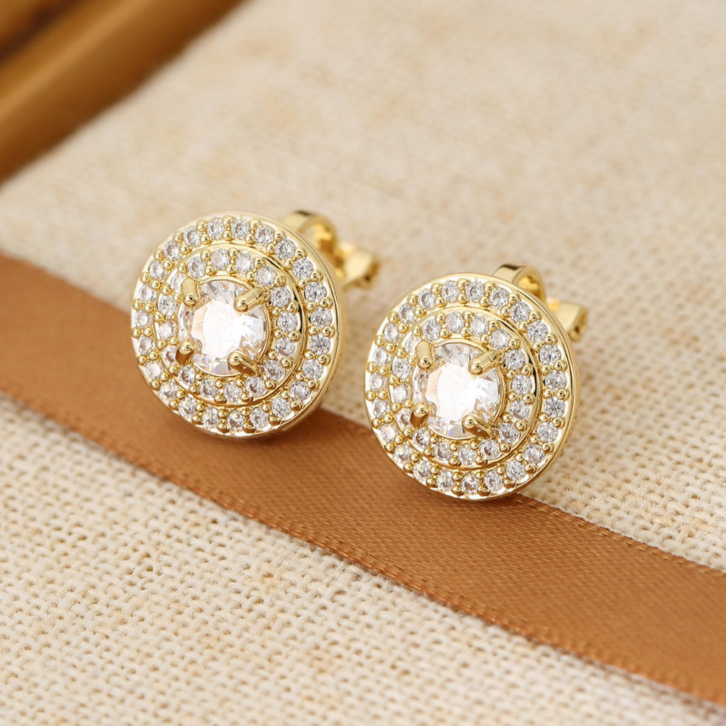 Hop Round High-grade Light Luxury Full Diamond Earless Ear Clip