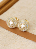 Hop Round High-grade Light Luxury Full Diamond Earless Ear Clip