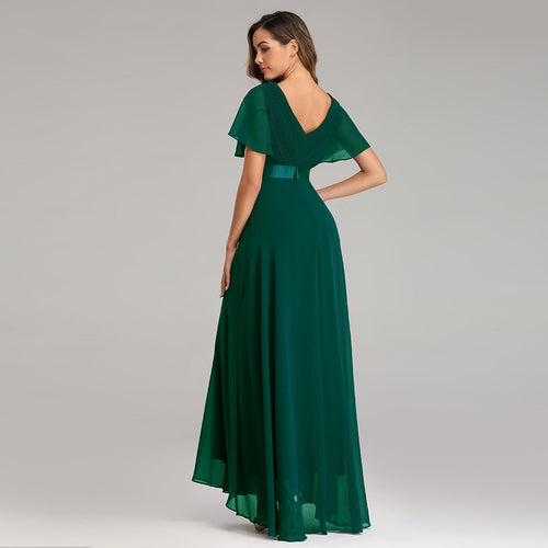 Chiffon V-Neck Banquet Bridesmaid Dress