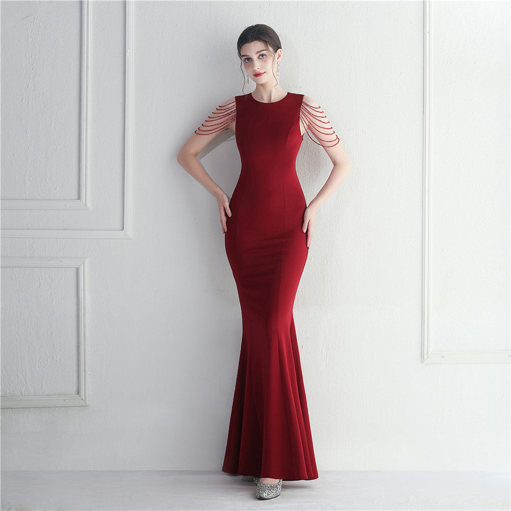 Rhinestone Fishtail Bridesmaid Dress